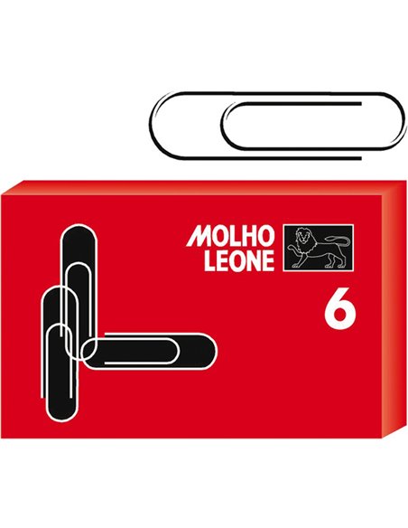SCATOLA 100 FERMAGLI N.6 MM57 ZINCATI LEONE 21106 Molho Leone FERMAGLI-FERMACAMPIONI-MOLLE