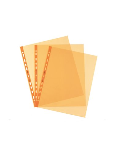 25 Buste forate Pastel 22x30 arancio liscio Favorit 100206798 FAVORIT BUSTE A PERFORAZIONE UNIVERSALE