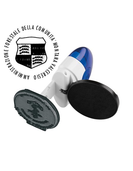 Timbro Pocket Stamp R40 diametro 40mm 5righe autoinchiostrante blu COLOP POCKET.R40.BLU COLOP TIMBRI AUTOINCHIOSTRANTI