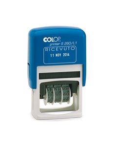 Timbro S260/L1 DATARIO + RICEVUTO 4mm autoinchiostrante COLOP S260L1 COLOP DATARI-NUMERATORI-POLINOMI 2