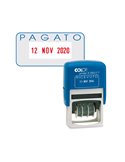 Timbro S260/L2 DATARIO + PAGATO 4mm autoinchiostrante COLOP S260L2