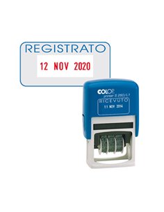 Timbro S260/L3 DATARIO + REGISTRATO 4mm autoinchiostrante COLOP S260L3 COLOP DATARI-NUMERATORI-POLINOMI