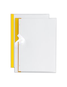 10 cartelline Poli 200 210x297mm PP trasparente dorso giallo Sei Rota 66230506
