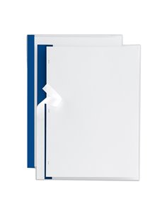 10 cartelline Poli 200 210x297mm PP trasparente dorso blu Sei Rota 66230507 SEI ROTA CARTELLINE AD AGHI PLASTICA