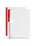 10 cartelline Poli 200 210x297mm PP trasparente dorso rosso Sei Rota 66230512
