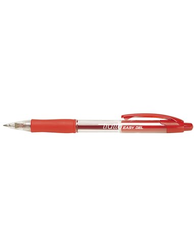 Penna sfera scatto EASY GEL tratto 0,5mm rosso TRATTO 827702 TRATTO A SCATTO
