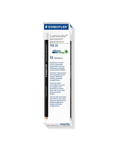 MATITA LUMOCOLOR® PERMANENTE GLASOCHROM BIANCO STAEDTLER 10820-0 STAEDTLER MATITE USI PARTICOLARI