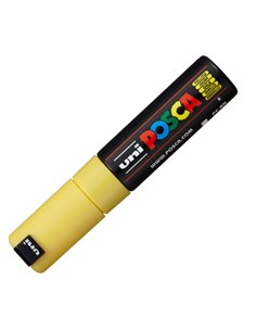 Marcatore UNI POSCA PC8K p.scalpello 8mm giallo UNI MITSUBISHI PC8KG UNI MITSUBISHI A BASE D'ACQUA 2