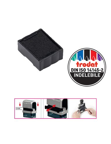 TAMPONE 6/4921 NERO TRODAT 65728. TRODAT INCHIOSTRO PER TIMBRI-TAMPONI