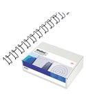 Scatola 100 dorsi spirale metallo IBIWIRE 6mm argento 21 anelli IB160431