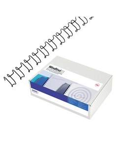 Scatola 100 dorsi spirale metallo IBIWIRE 6mm argento 21 anelli IB160431