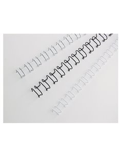 Scatola 100 dorsi spirale metallo IBIWIRE 6mm argento 21 anelli IB160431 2