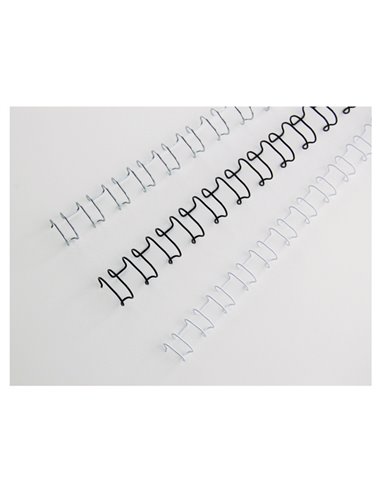 Scatola 100 dorsi spirale metallo IBIWIRE 6mm argento 21 anelli IB160431