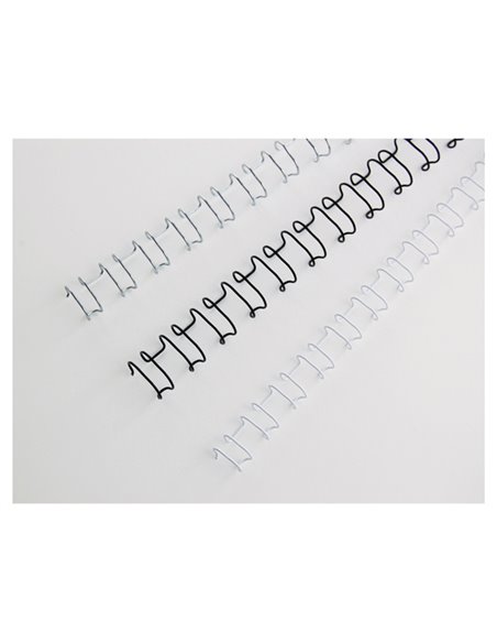 Scatola 100 dorsi spirale metallo IBIWIRE 6mm argento 21 anelli IB160431