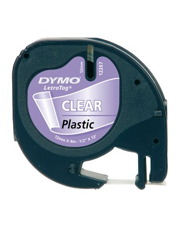 NASTRO IN PLASTICA DYMO LETRATAG 12MMX4M TRASPARENTE 122670 S0721530