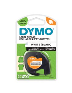NASTRO DYMO LETRATAG 12MMX2M BIANCO DA STIRARE S0718850