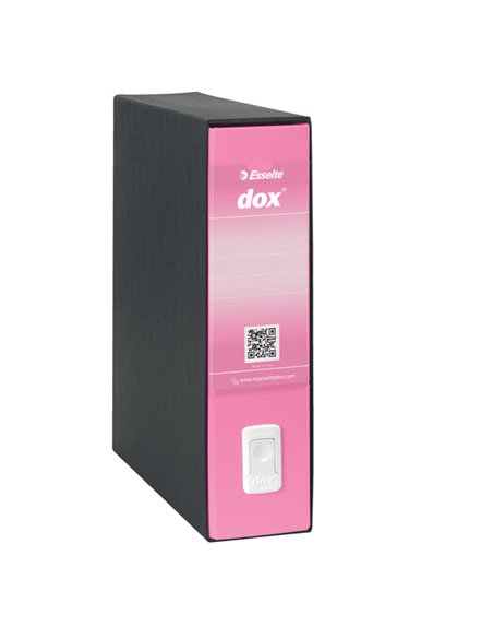Registratore New Dox 1 rosa dorso 8cm f.to commerciale Esselte D15119 DOX REGISTRATORI A LEVA