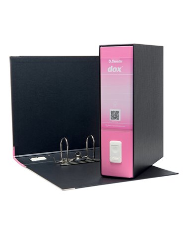 Registratore New Dox 1 rosa dorso 8cm f.to commerciale Esselte D15119 DOX REGISTRATORI A LEVA