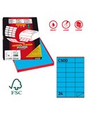 Etichetta adesiva C/500 blu 100fg A4 70x36mm (24et/fg) Markin X210C500BL