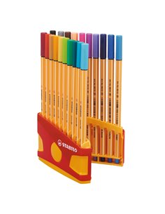 ASTUCCIO 20 PENNARELLI STABILO POINT 88 COLOR PARADE 8820-03 STABILO FINELINER 2