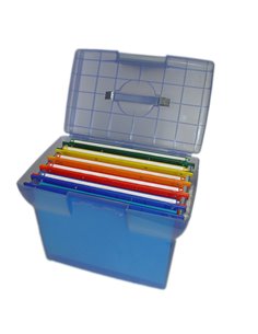 VALIGETTA ARIANNA BLU TRASLUCIDO + 5 CARTELLE JOKER COLOR INT.33 ARIANNA BL5 BERTESI SUPPORTI PER CARTELLE SOSPESE
