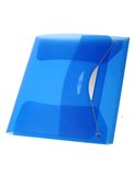 CARTELLINA CON ELASTICO IN PPL TRASP. BLU FELLOWES 40336.