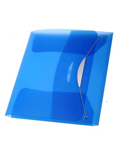 CARTELLINA CON ELASTICO IN PPL TRASP. BLU FELLOWES 40336.