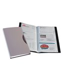 PORTABIGLIETTI VISITA 240 TASCHE SILVER C/CUSTODIA 40350.