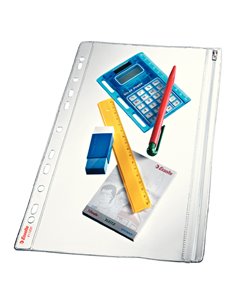 5 BUSTE FORATE CON ZIP L/L 19X30 IN PVC ESSELTE 411200 ESSELTE BUSTE PER USI DIVERSI E DEDICATI