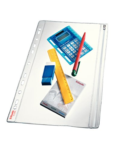 5 BUSTE FORATE CON ZIP L/L 19X30 IN PVC ESSELTE 411200 ESSELTE BUSTE PER USI DIVERSI E DEDICATI