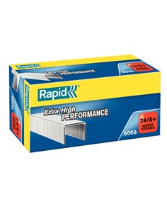 Scatola 5000 punti Extra High PERFORMANCE RAPID 24/8+ 24860100 RAPID PUNTI CUCITRICI