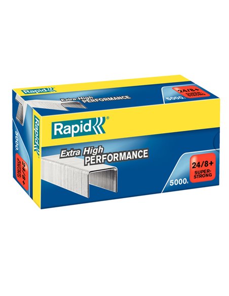Scatola 5000 punti Extra High PERFORMANCE RAPID 24/8+ 24860100 RAPID PUNTI CUCITRICI