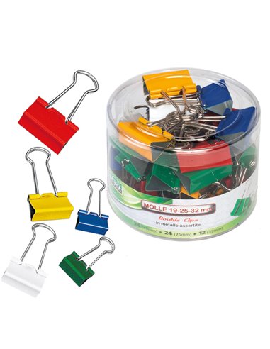 BARATTOLO 60 DOUBLE CLIPS ASSORTITE ART.566 566