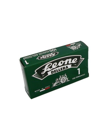 SCATOLA 100 FERMAGLI N.1 MM20 ZINCATI ANTIRUGGINE LEONE FZ1 LEONE DELL'ERA FERMAGLI-FERMACAMPIONI-MOLLE