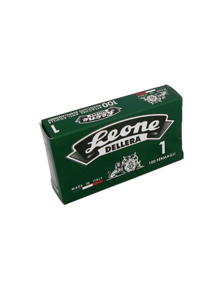 SCATOLA 100 FERMAGLI N.1 MM20 ZINCATI ANTIRUGGINE LEONE FZ1 LEONE DELL'ERA FERMAGLI-FERMACAMPIONI-MOLLE