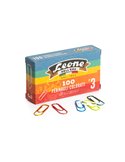 SCATOLA 100 FERMAGLI COLORATI E METALLIZZATI N.3 MM28 LEONE COLOR FX103