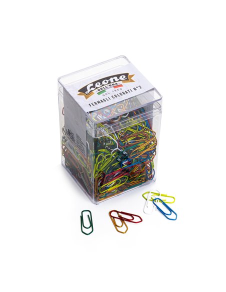 BARATTOLO 500 FERMAGLI COLORI METAL N.2 MM26 LEONE COLOR FX50 LEONE DELL'ERA FERMAGLI-FERMACAMPIONI-MOLLE