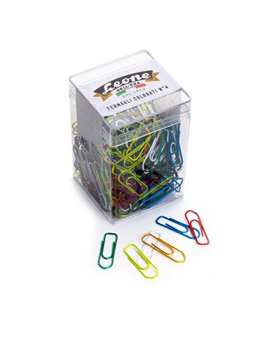 BARATTOLO 250 FERMAGLI COLORI METAL N.4 MM32 LEONE COLOR FX25 LEONE DELL'ERA FERMAGLI-FERMACAMPIONI-MOLLE