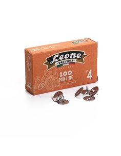 SCATOLA 100 PUNTINE N.4 ACCIAIO LUCIDO LEONE PL4