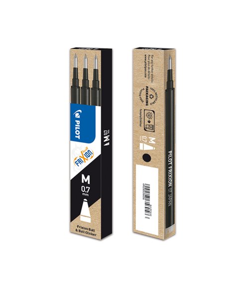 SET 3 REFILL SFERA FRIXIONball 0.7mm NERO PILOT 006656