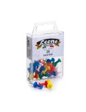 SCATOLA 25 SPILLI CARTOGRAFICI CLESSIDRA COLORI ASSORT.LEONE COLOR APPU