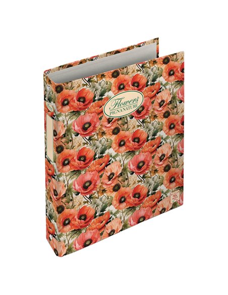 Raccoglitore a 4 anelli Pigna Nature Flowers 27X32cm anelli 30mm 005479630