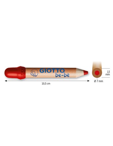 Astuccio 6 supermatitoni lavabili c/temperino GIOTTO BeBE' F477600