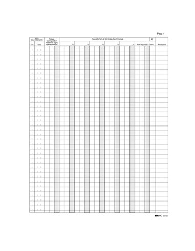 REGISTRO IVA CORRISP. X MANCATO FUNZ. REG.CASSA 31X24,5 46PAG. E2108 E2108