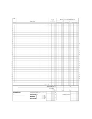 REGISTRO IVA CORRISPETTIVI 31X24,5 15PAG. numerate E2103 E2103 EDIPRO AZIENDE-CONTABILITA' GENERALE