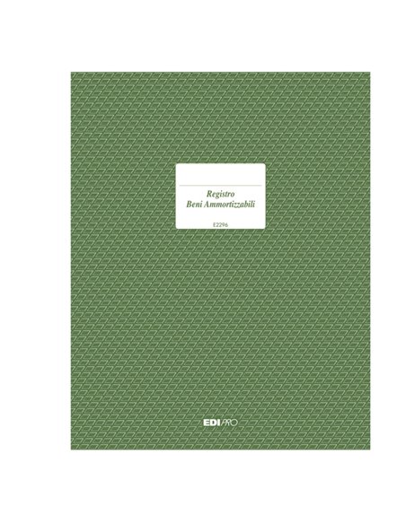 REGISTRO CESPITI AMMORTIZZABILI 31X24,5 47PAG. E2296 E2296 EDIPRO AZIENDE-CONTABILITA' GENERALE
