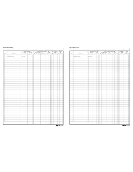 REGISTRO CESPITI AMMORTIZZABILI 31X24,5 47PAG. E2296 E2296 EDIPRO AZIENDE-CONTABILITA' GENERALE