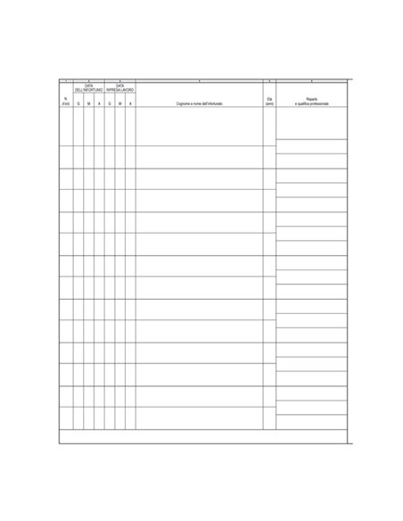 REGISTRO INFORTUNI 31X24,5 15PAG. E2419 E2419