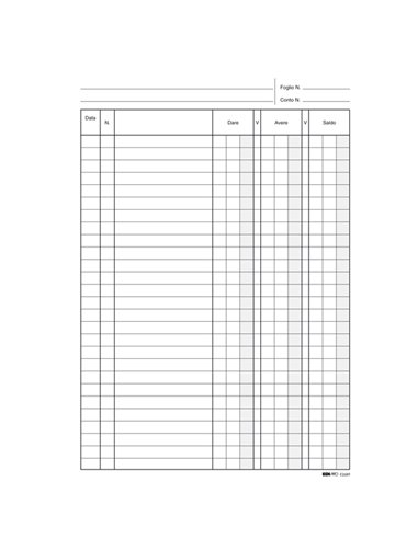 REGISTRO DARE/AVERE/SALDO 24X17 100PAG. E2689 E2689 EDIPRO AZIENDE-CONTABILITA' GENERALE