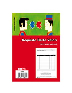 BLOCCO ACQUISTO VALORI BOLLATI 50/50FG AUTORIC. 23X15 E5784A E5784A EDIPRO AZIENDE-CONTABILITA' GENERALE